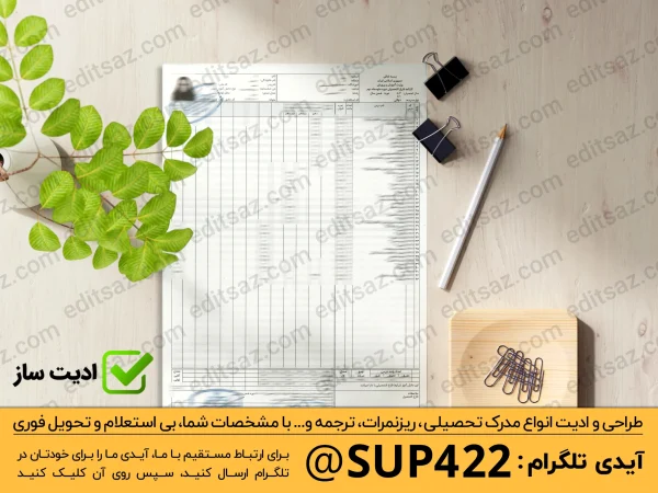 ساخت و طراحی ریز نمرات دیپلم